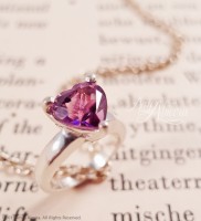 Petite Heart Amethyst Solitaire